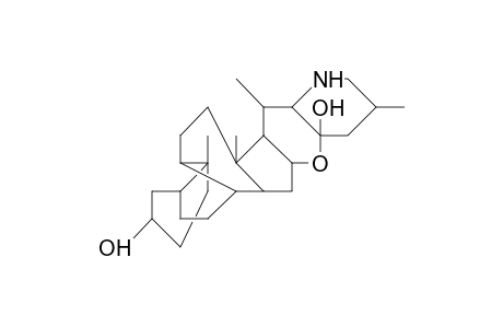 3-Desamino-3.beta.-hydroxy-solanocapsine(22,26-epimino-16.alpha.,23-epoxy-5.alpha.,22.alpha.-H,25.beta.-H-cholestan-3.beta.,2