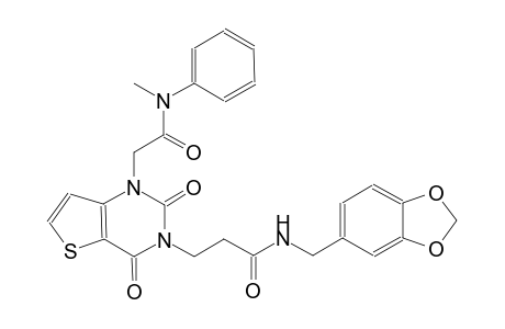 N-(1,3-benzodioxol-5-ylmethyl)-3-(1-[2-(methylanilino)-2-oxoethyl]-2,4-dioxo-1,4-dihydrothieno[3,2-d]pyrimidin-3(2H)-yl)propanamide