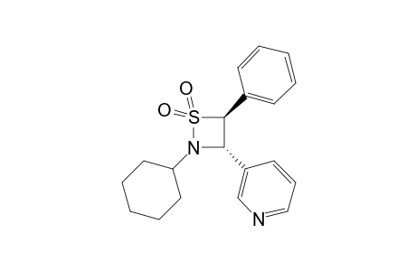 trans-2-Cyclohexyl-3-(3-pyridyl)-4-phenyl-1,2-thiazetizine 1,1-dioxide