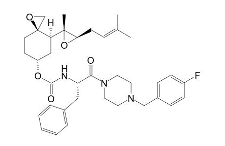 [(3R,4S,6R)-4-[(2R,3R)-2-methyl-3-(3-methylbut-2-enyl)oxiran-2-yl]-1-oxaspiro[2.5]octan-6-yl] N-[(1S)-1-benzyl-2-[4-[(4-fluorophenyl)methyl]piperazin-1-yl]-2-oxo-ethyl]carbamate