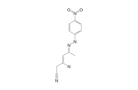 3-AMINO-5-PARA-NITROPHENYLHYDRAZINO-3-HEXENENITRILE