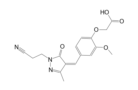 (4-{(Z)-[1-(2-cyanoethyl)-3-methyl-5-oxo-1,5-dihydro-4H-pyrazol-4-ylidene]methyl}-2-methoxyphenoxy)acetic acid