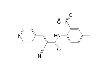 (2E)-2-cyano-N-(4-methyl-2-nitrophenyl)-3-(4-pyridinyl)-2-propenamide