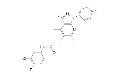 1H-pyrazolo[3,4-b]pyridine-5-propanamide, N-(3-chloro-4-fluorophenyl)-3,4,6-trimethyl-1-(4-methylphenyl)-
