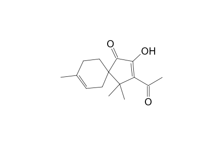 8-Acetyl-9-hydroxy-3,7,7-trimethylspiro[5.4]deca-2,8-dien-10-one