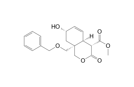 1H-2-Benzopyran-4-carboxylic acid, 3,4,4a,7,8,8a-hexahydro-7-hydroxy-3-oxo-8a-[(phenylmethoxy)methyl]-, methyl ester, (4.alpha.,4a.alpha.,7.alpha.,8a.alpha.)-(.+-.)-