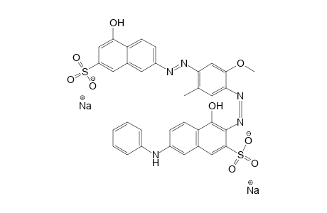 2-Naphthalenesulfonic acid, 4-hydroxy-3-[[4-[(5-hydroxy-7-sulfo-2-naphthalenyl)azo]-2-methoxy-5-methylphenyl)azo]-7-(phenylamino)-, disodium salt