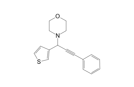 4-(3-phenyl-1-(thiophen-3-yl)prop-2-yn-1-yl)morpholine