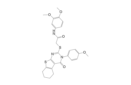 N-(3,4-dimethoxyphenyl)-2-{[3-(4-methoxyphenyl)-4-oxo-3,4,5,6,7,8-hexahydro[1]benzothieno[2,3-d]pyrimidin-2-yl]sulfanyl}acetamide