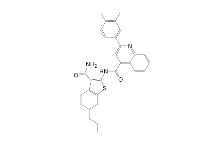 N-[3-(aminocarbonyl)-6-propyl-4,5,6,7-tetrahydro-1-benzothien-2-yl]-2-(3,4-dimethylphenyl)-4-quinolinecarboxamide
