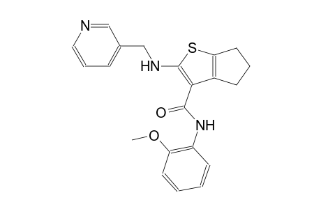 4H-cyclopenta[b]thiophene-3-carboxamide, 5,6-dihydro-N-(2-methoxyphenyl)-2-[(3-pyridinylmethyl)amino]-