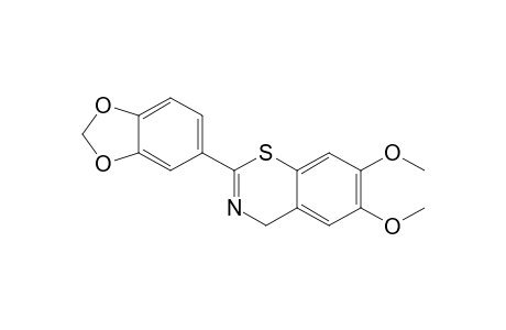 4H-1,3-Benzothiazine, 2-(1,3-benzodioxol-5-yl)-6,7-dimethoxy-