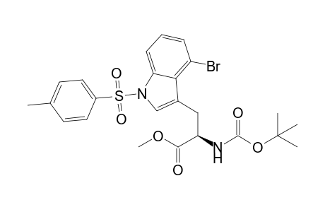 (2R)-3-(4-bromo-1-tosyl-indol-3-yl)-2-(tert-butoxycarbonylamino)propionic acid methyl ester