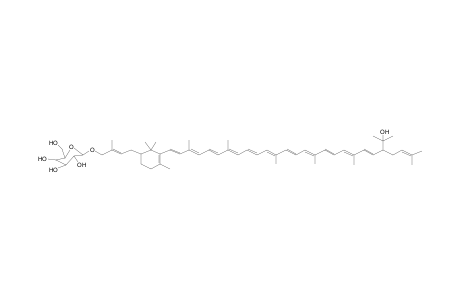 (2' S)-2-[4''-(.beta.-D-Glucopyranosyloxy)-3''-methylbut-2''-enyl]-2'-(4"'-hydroxy-3"'-methylbut-2"'-enyl)-.beta.,.beta.-carotene