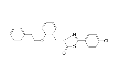 5(4H)-oxazolone, 2-(4-chlorophenyl)-4-[[2-(2-phenylethoxy)phenyl]methylene]-, (4Z)-