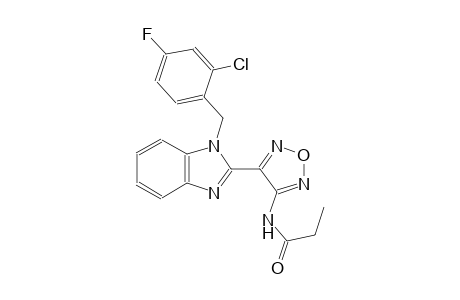 N-[4-[1-(2-chloro-4-fluoro-benzyl)benzimidazol-2-yl]furazan-3-yl]propionamide