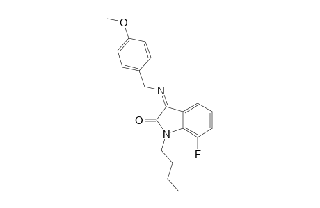 1-Butyl-7-fluoro-3-((4-methoxybenzyl) imino) indolin-2-one