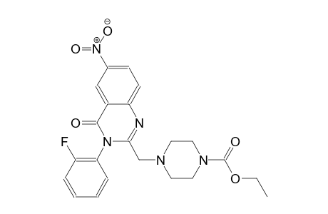 ethyl 4-{[3-(2-fluorophenyl)-6-nitro-4-oxo-3,4-dihydro-2-quinazolinyl]methyl}-1-piperazinecarboxylate