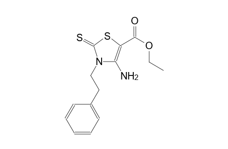 5-thiazolecarboxylic acid, 4-amino-2,3-dihydro-3-(2-phenylethyl)-2-thioxo-, ethyl ester