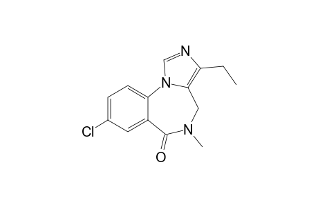 8-Chloranyl-3-ethyl-5-methyl-4H-imidazo[1,5-a][1,4]benzodiazepin-6-one