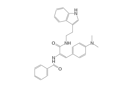 N-[(E)-2-[4-(dimethylamino)phenyl]-1-({[2-(1H-indol-3-yl)ethyl]amino}carbonyl)ethenyl]benzamide