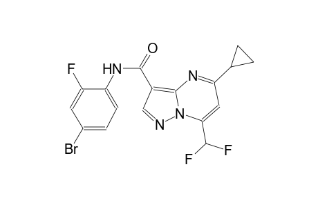 N-(4-bromo-2-fluorophenyl)-5-cyclopropyl-7-(difluoromethyl)pyrazolo[1,5-a]pyrimidine-3-carboxamide