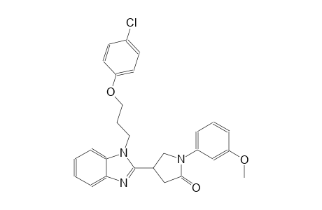 4-{1-[3-(4-chlorophenoxy)propyl]-1H-benzimidazol-2-yl}-1-(3-methoxyphenyl)-2-pyrrolidinone