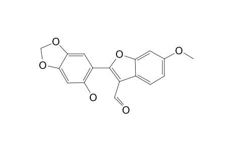2-(2'-HYDROXY-4',5'-METHYLENEDIOXYPHENYL)-6-METHOXYBENZOFURAN-3-CARBALDEHYDE