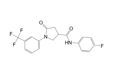 3-pyrrolidinecarboxamide, N-(4-fluorophenyl)-5-oxo-1-[3-(trifluoromethyl)phenyl]-