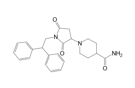 1-[1-(2,2-diphenylethyl)-2,5-bis(oxidanylidene)pyrrolidin-3-yl]piperidine-4-carboxamide