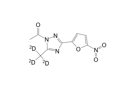 5-Trideuteriomethyl-1-acetyl-3-(5-nitro-2-furyl)-1,2,4-triazole