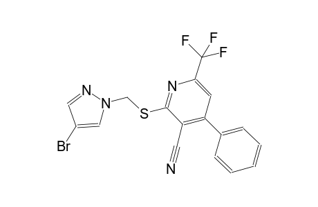 2-{[(4-bromo-1H-pyrazol-1-yl)methyl]sulfanyl}-4-phenyl-6-(trifluoromethyl)nicotinonitrile