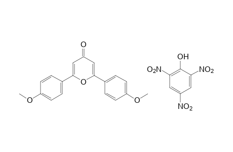 2,6-bis(p-methoxyphenyl)-4H-pyran-4-one, picrate