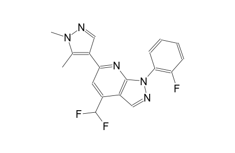 1H-pyrazolo[3,4-b]pyridine, 4-(difluoromethyl)-6-(1,5-dimethyl-1H-pyrazol-4-yl)-1-(2-fluorophenyl)-