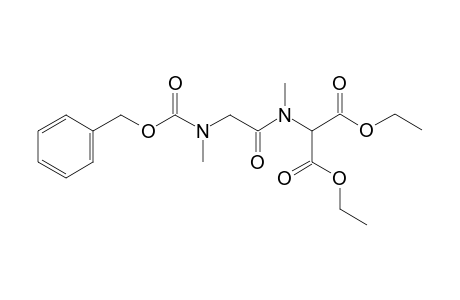 Ethyl N-[N-benzyloxycarbonylsarcosyl]-2-ethoxycarbonylsarcosinate