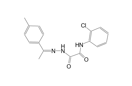 N-(2-chlorophenyl)-2-{2-[1-(4-methylphenyl)ethylidene]hydrazino}-2-oxoacetamide