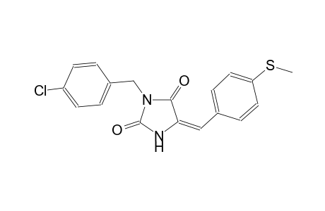 (5E)-3-(4-chlorobenzyl)-5-[4-(methylsulfanyl)benzylidene]-2,4-imidazolidinedione