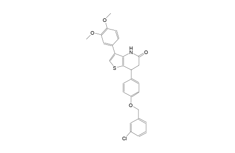 thieno[3,2-b]pyridin-5(4H)-one, 7-[4-[(3-chlorophenyl)methoxy]phenyl]-3-(3,4-dimethoxyphenyl)-6,7-dihydro-