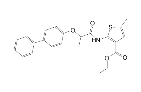 ethyl 2-{[2-([1,1'-biphenyl]-4-yloxy)propanoyl]amino}-5-methyl-3-thiophenecarboxylate