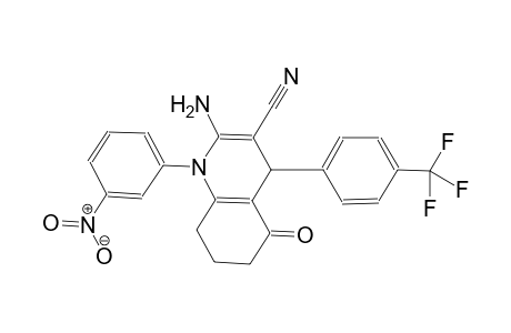 2-amino-1-(3-nitrophenyl)-5-oxo-4-[4-(trifluoromethyl)phenyl]-1,4,5,6,7,8-hexahydro-3-quinolinecarbonitrile
