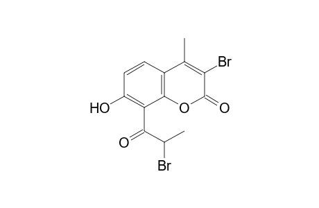 3-bromo-8-(2-bromopropionyl)-7-hydroxy-4-methylcoumarin