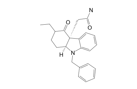 cis-3-Ethyl-4a-(carbamoylmethyl)-9-benzylhexahydrocarbazol-4-one
