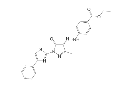 4-(4-Ethoxycarbonyl-phenylhydrazono)-3-methyl-1-(4-phenylthiazol-2-yl)--2-pyrazolin-5-one