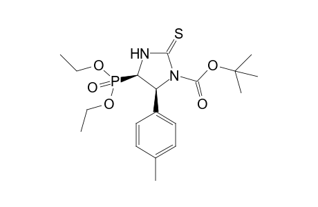 cis-tert-butyl 4-(diethoxyphosphoryl)-2-thioxo-5-p-tolylimidazolidine-1-carboxylate