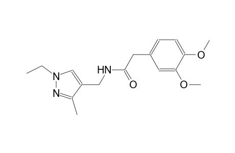 2-(3,4-dimethoxyphenyl)-N-[(1-ethyl-3-methyl-1H-pyrazol-4-yl)methyl]acetamide