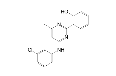 2-[4-(3-chloroanilino)-6-methyl-2-pyrimidinyl]phenol