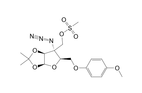 3-C-AZIDO-1,2-O-ISOPROPYLIDENE-3-C-METHANSULFONYLOXYMETHYL-5-O-PARA-METHOXYPHENYL-BETA-D-ARABINOFURANOSE