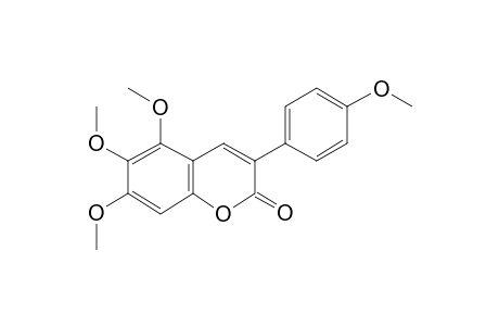 5,6,7-Trimethoxy-3-(4-methoxyphenyl)chromen-2-one