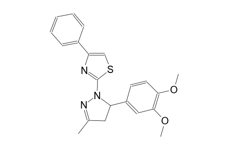 thiazole, 2-[5-(3,4-dimethoxyphenyl)-4,5-dihydro-3-methyl-1H-pyrazol-1-yl]-4-phenyl-