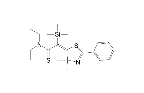 Ethanethioamide, 2-(4,4-dimethyl-2-phenyl-5(4H)-thiazolylidene)-N,N-diethyl-2-(trimethylsilyl)-, (Z)-